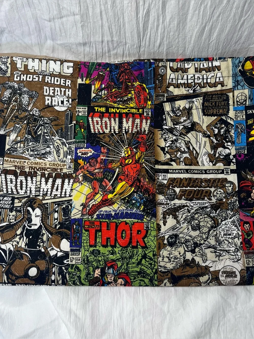 Handmade VTG Marvel Comics Superhero Window Valance Topper (1)